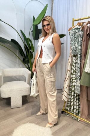 Blusa con brillantes