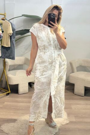 Vestido Lino con Bordado