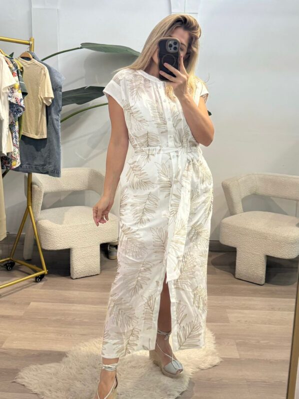 Vestido Lino con Bordado